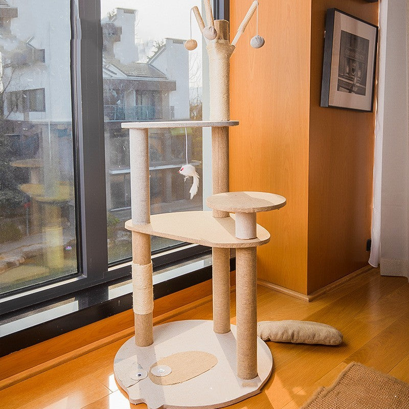Multi-Level Cat Tree with Integrated Shelves