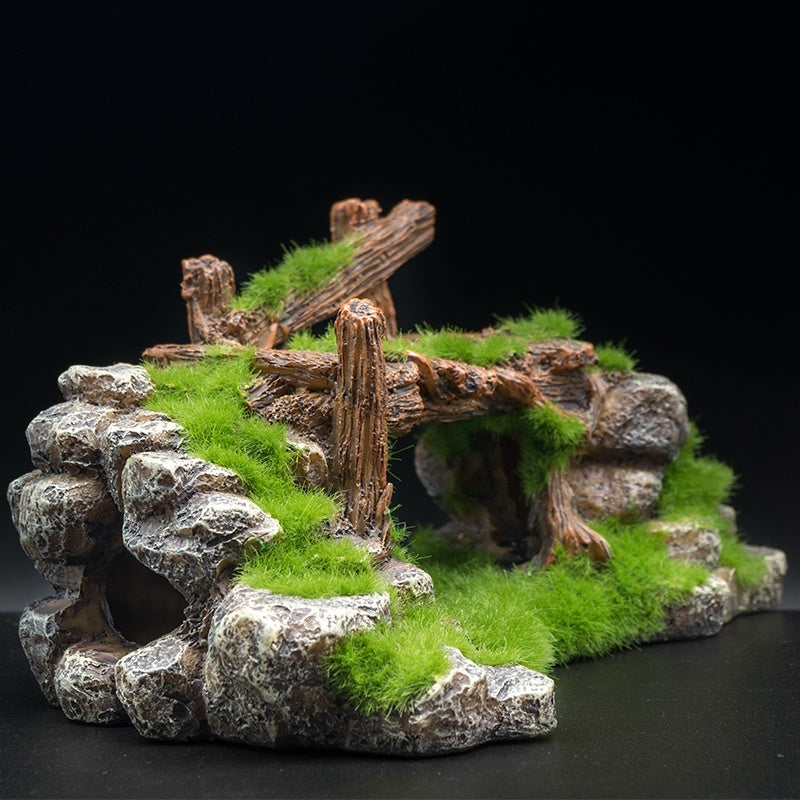 Resin Landscape Stone Aquarium Decoration