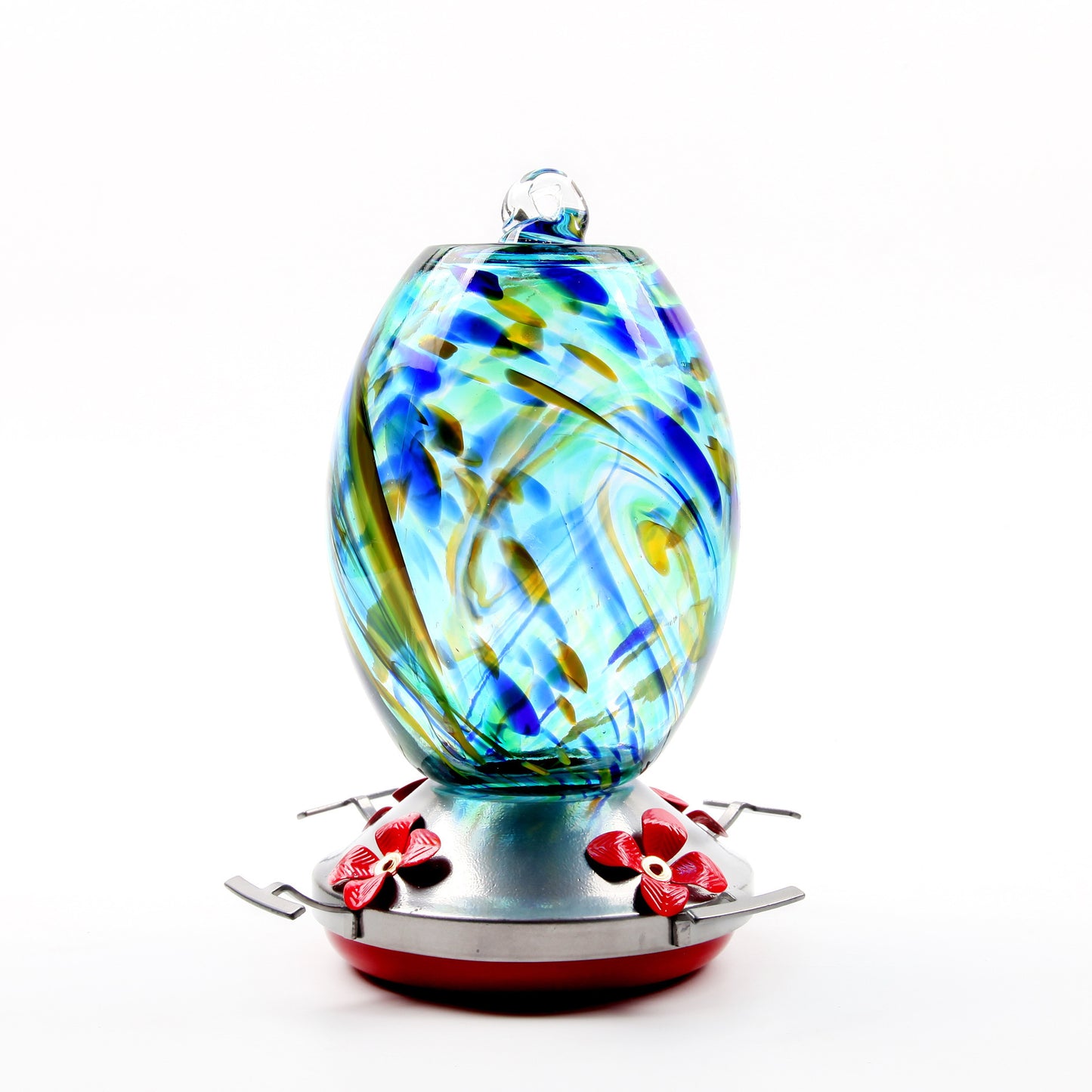 Stained Glass Hummingbird Water Feeder with Ant-Proof Hook