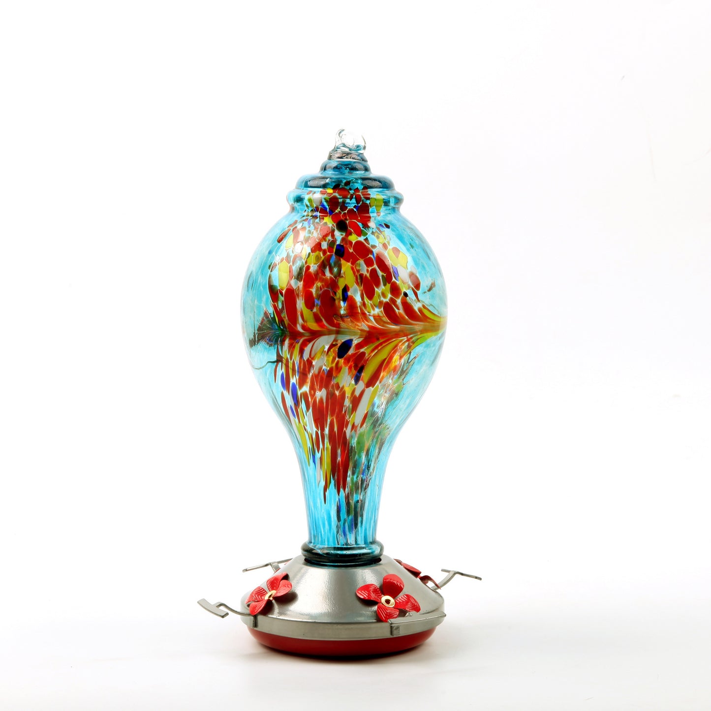 Stained Glass Hummingbird Water Feeder with Ant-Proof Hook