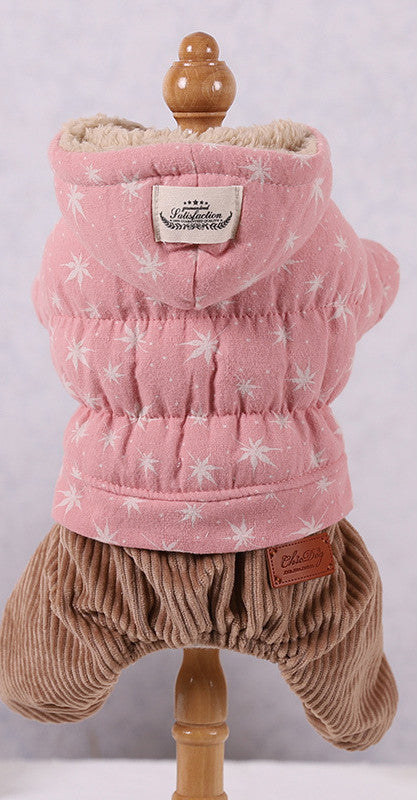 Dog Clothes Cute Padded Four-Legged Clothes For Small Dogs