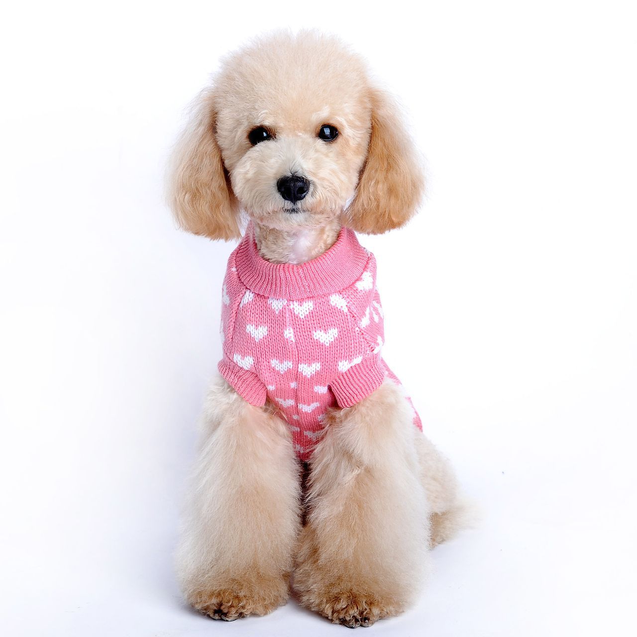 Cute Peach Heart Pattern Dog Clothes