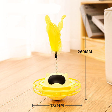 Cat Stick Toy Self-hi To Relieve Boredom Cat Tumbler Turntable
