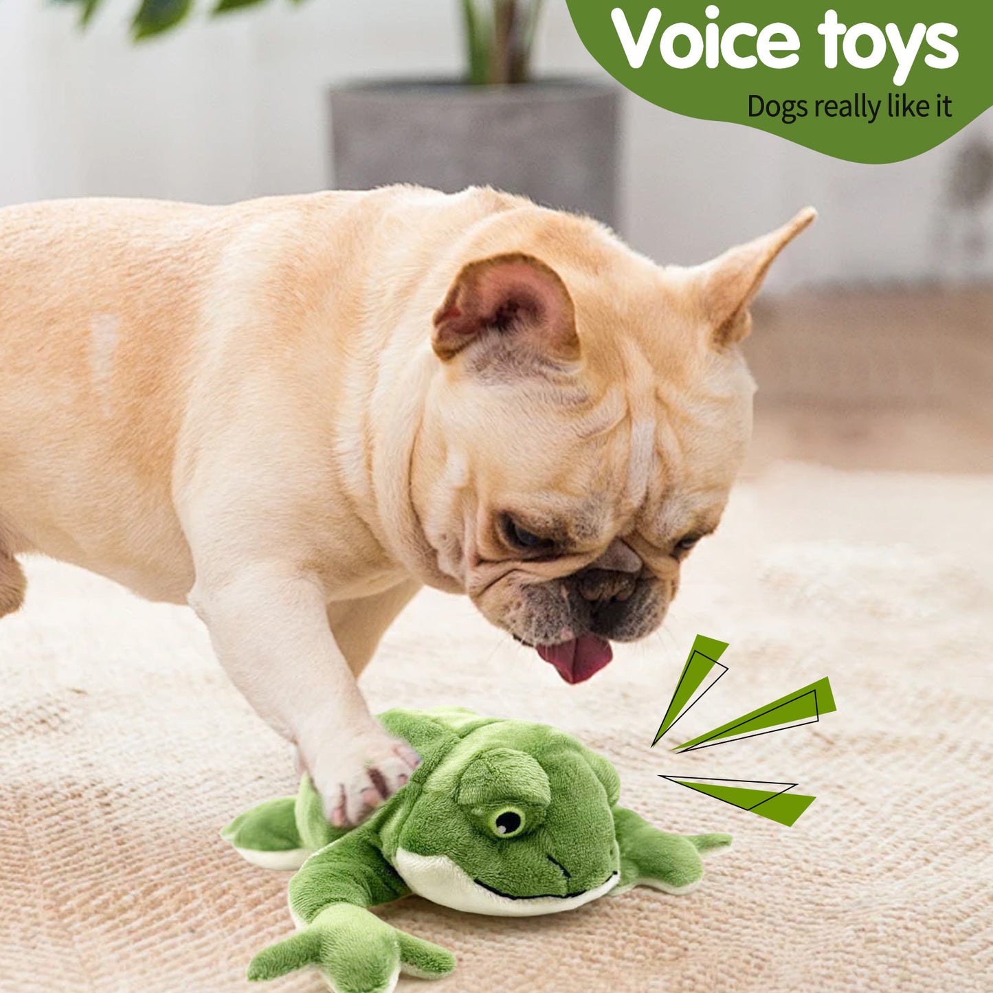 Hot-selling Pet Plush Frog Toys Sound And Bite-resistant