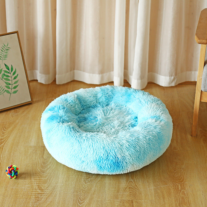 Round Plush Dog Bed