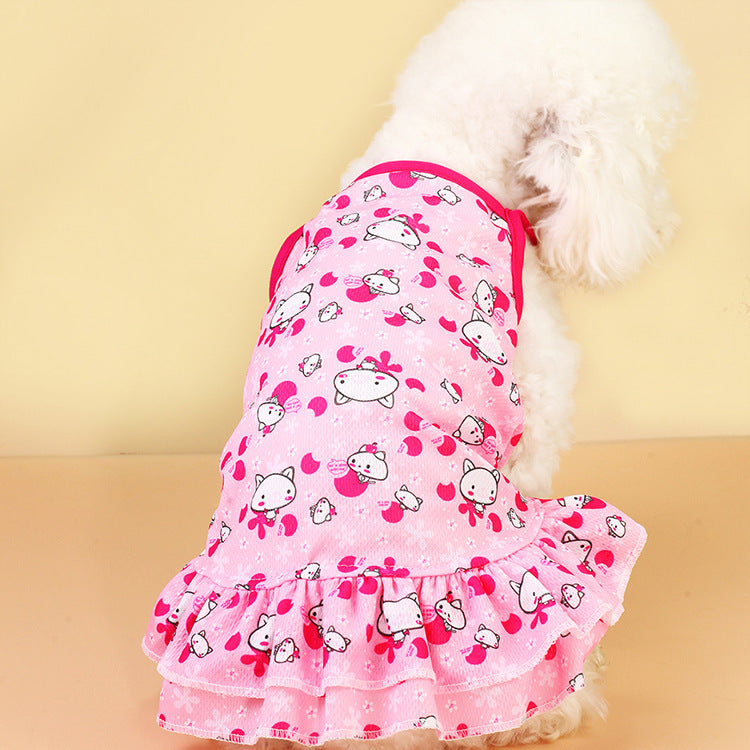 Pet Dress with Streamer Skirt and Princess Flair