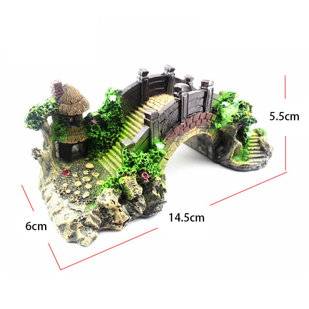 Aquarium Resin Arch Bridge Decoration
