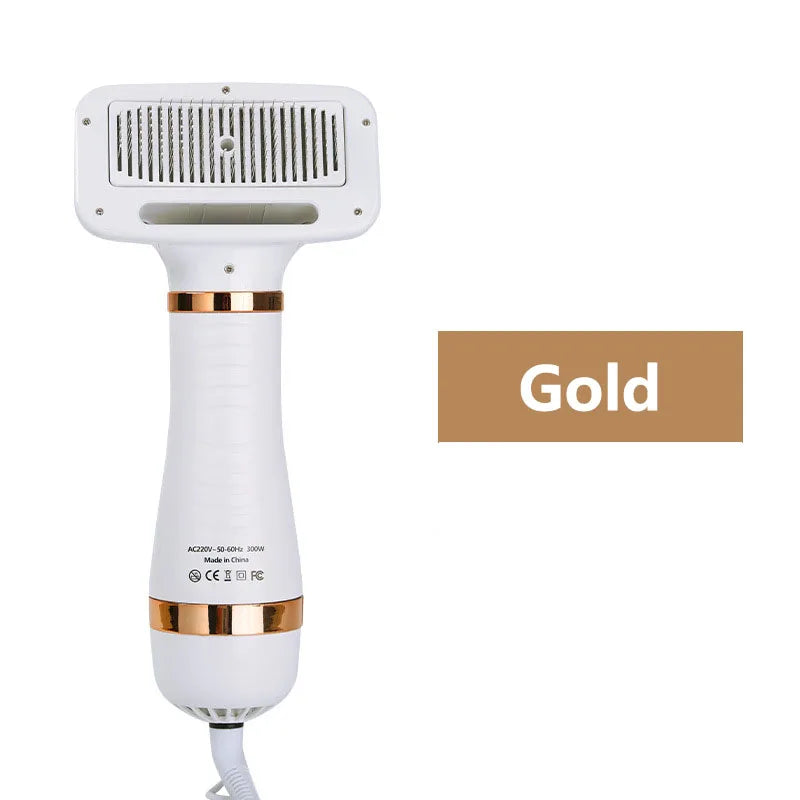 Portable Pet Grooming Hair Dryer with Slicker Brush for Cats and Dogs