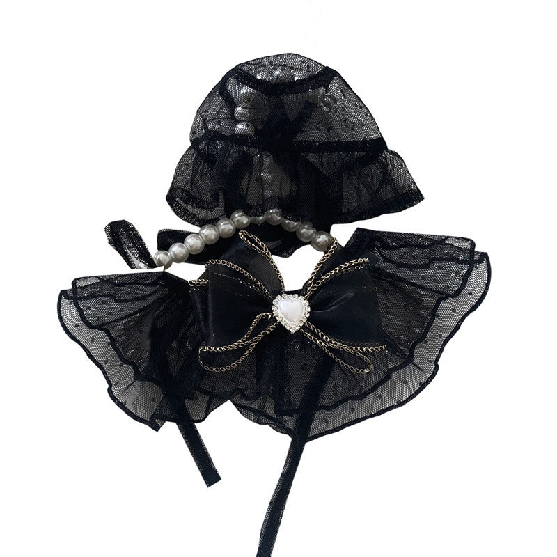 Pet Lace Dress with Matching Hat