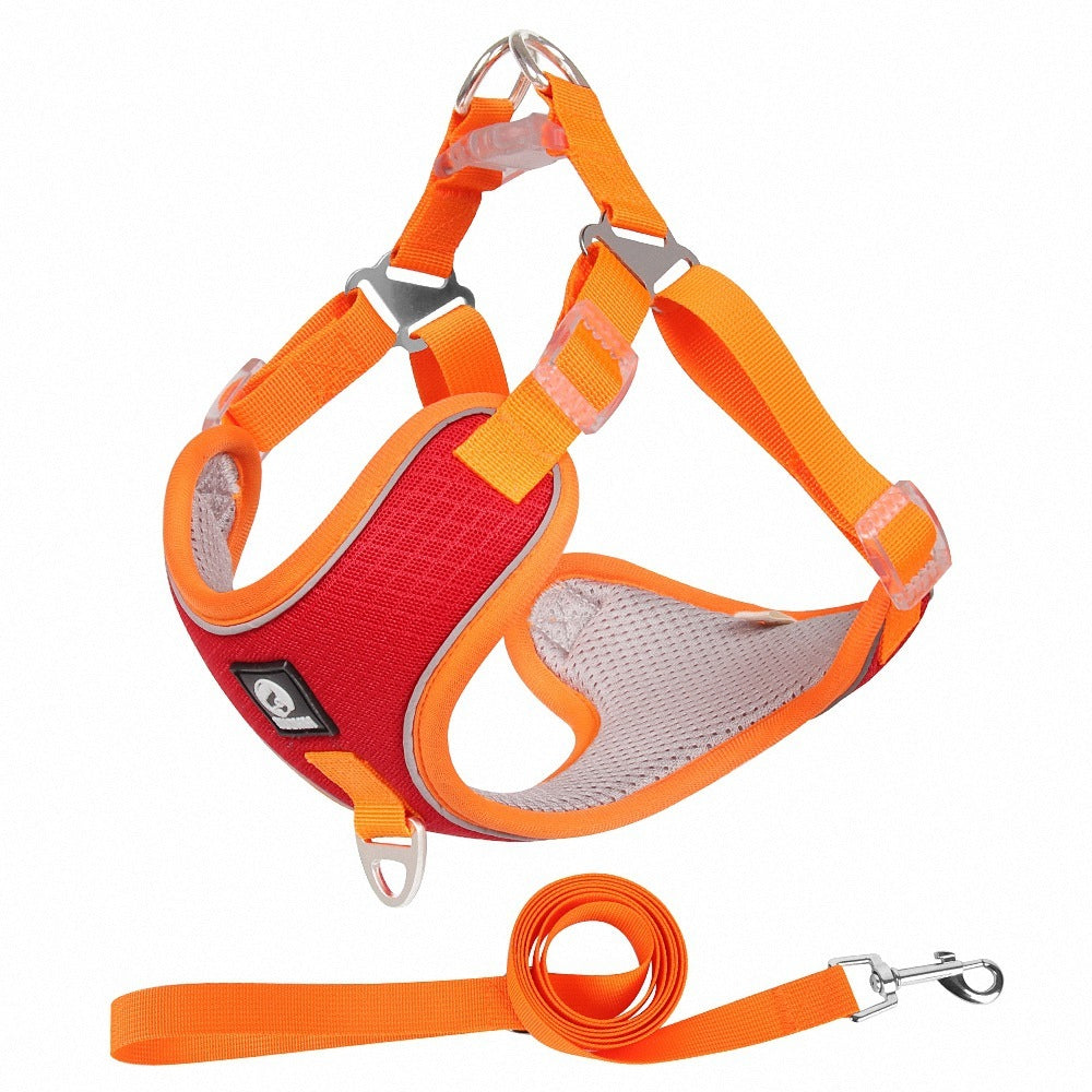 Breathable Pet Harness with Reflective Trim