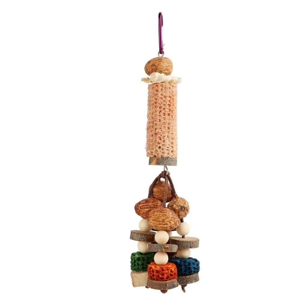 Peony Parrot Dental Care Cuttlebone and Natural Materials Toy