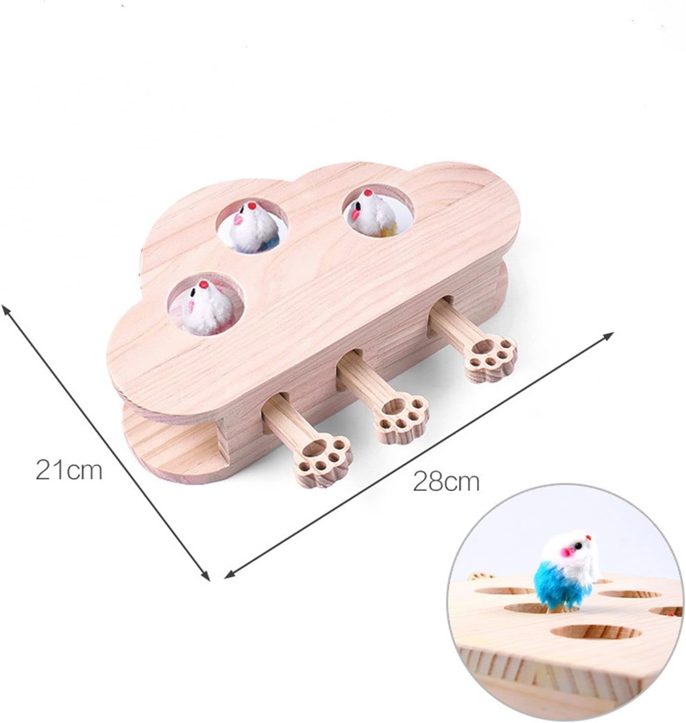 Interactive Cardboard Cat Scratcher with Pop-Up Mole Toy