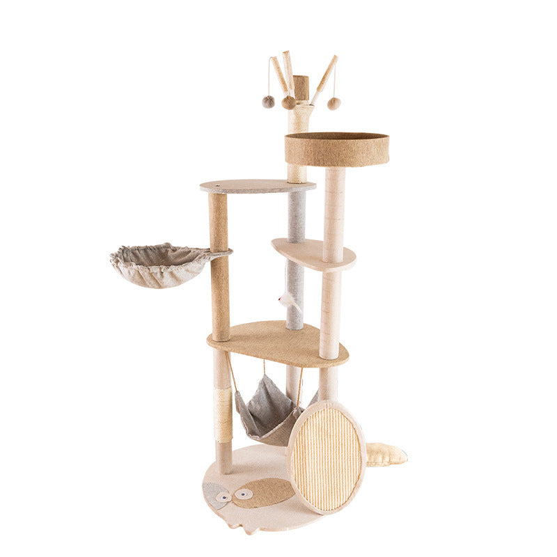 Multi-Level Cat Tree with Integrated Shelves