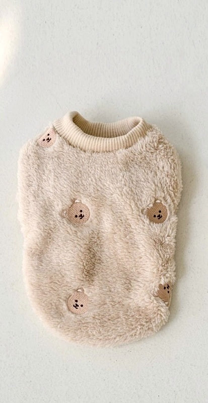 Cozy Dog Jacket with Embroidery