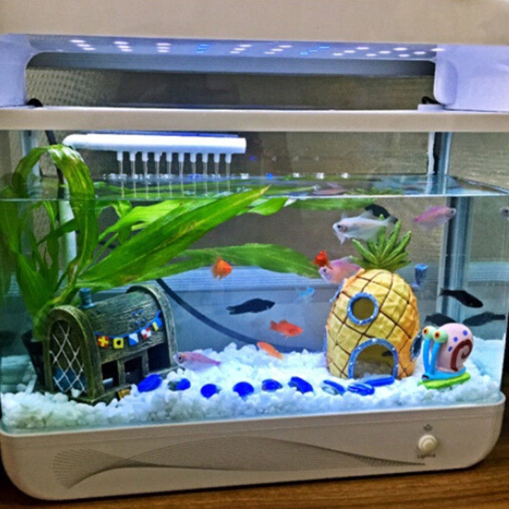 Tropical Pineapple Fish Tank Decoration