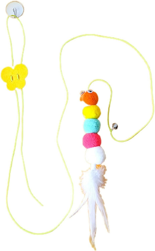 Catnip Swing Toy for Indoor Cats with Retractable Nylon Cord