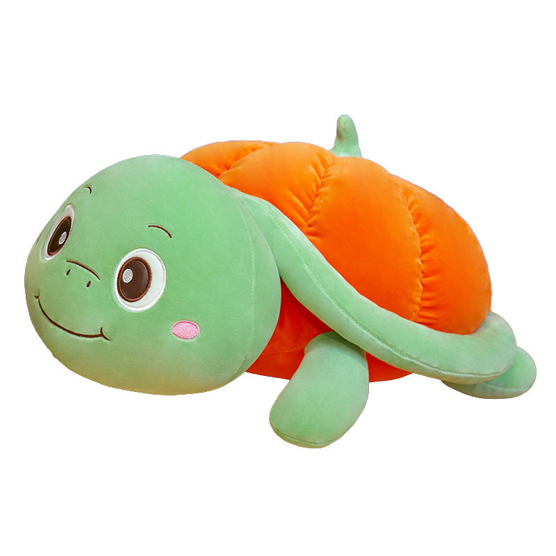 Pumpkin Shaped Plush Tortoise Toy for Dogs
