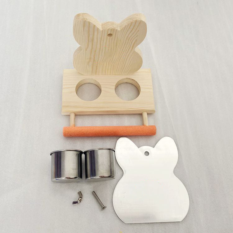 Bird Exercise and Puzzle Toy with Grinding Claw and Mirror