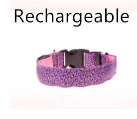 Leopard Pattern LED Safety Collar for Dogs