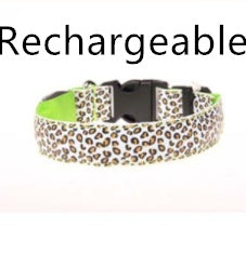 Leopard Pattern LED Safety Collar for Dogs