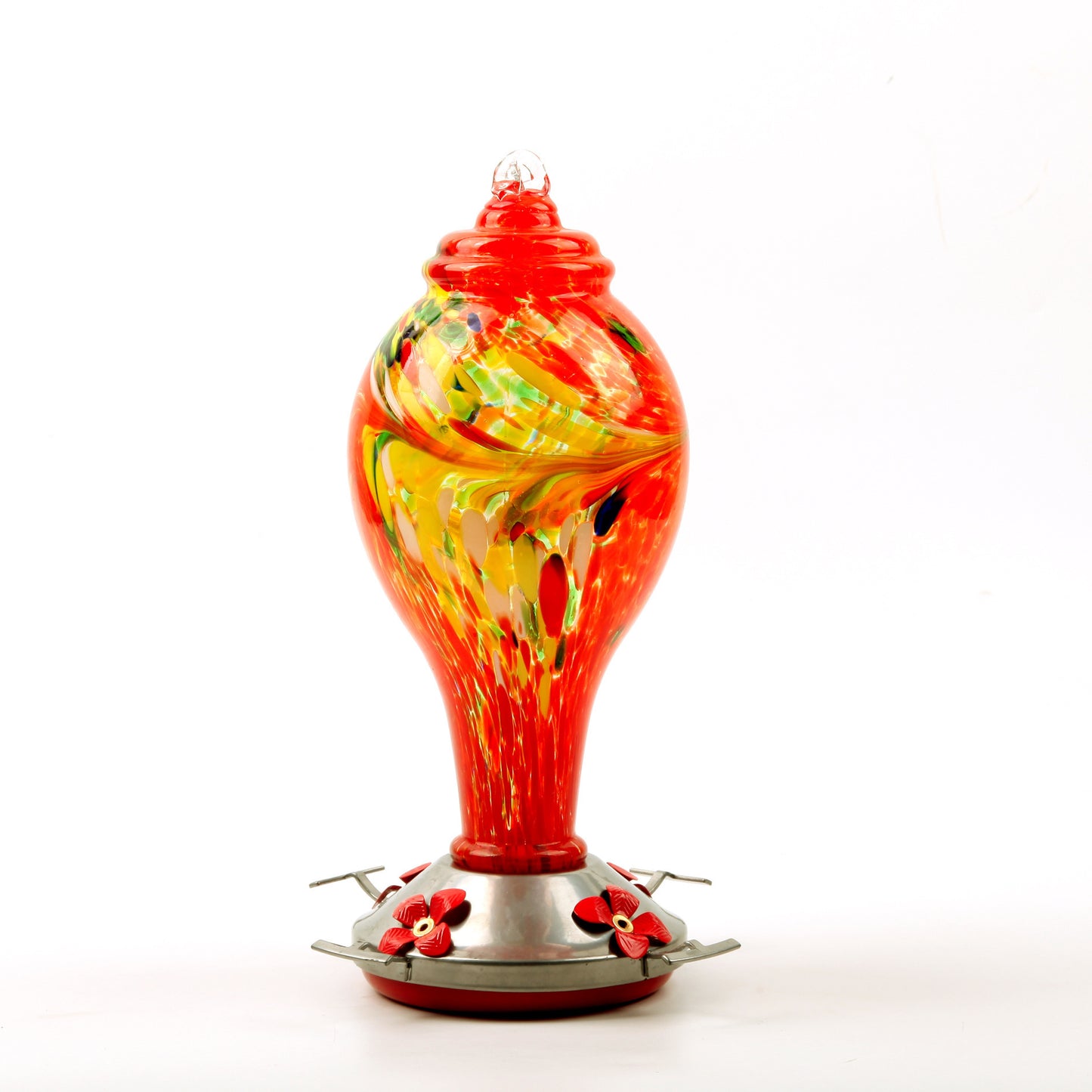 Stained Glass Hummingbird Water Feeder with Ant-Proof Hook