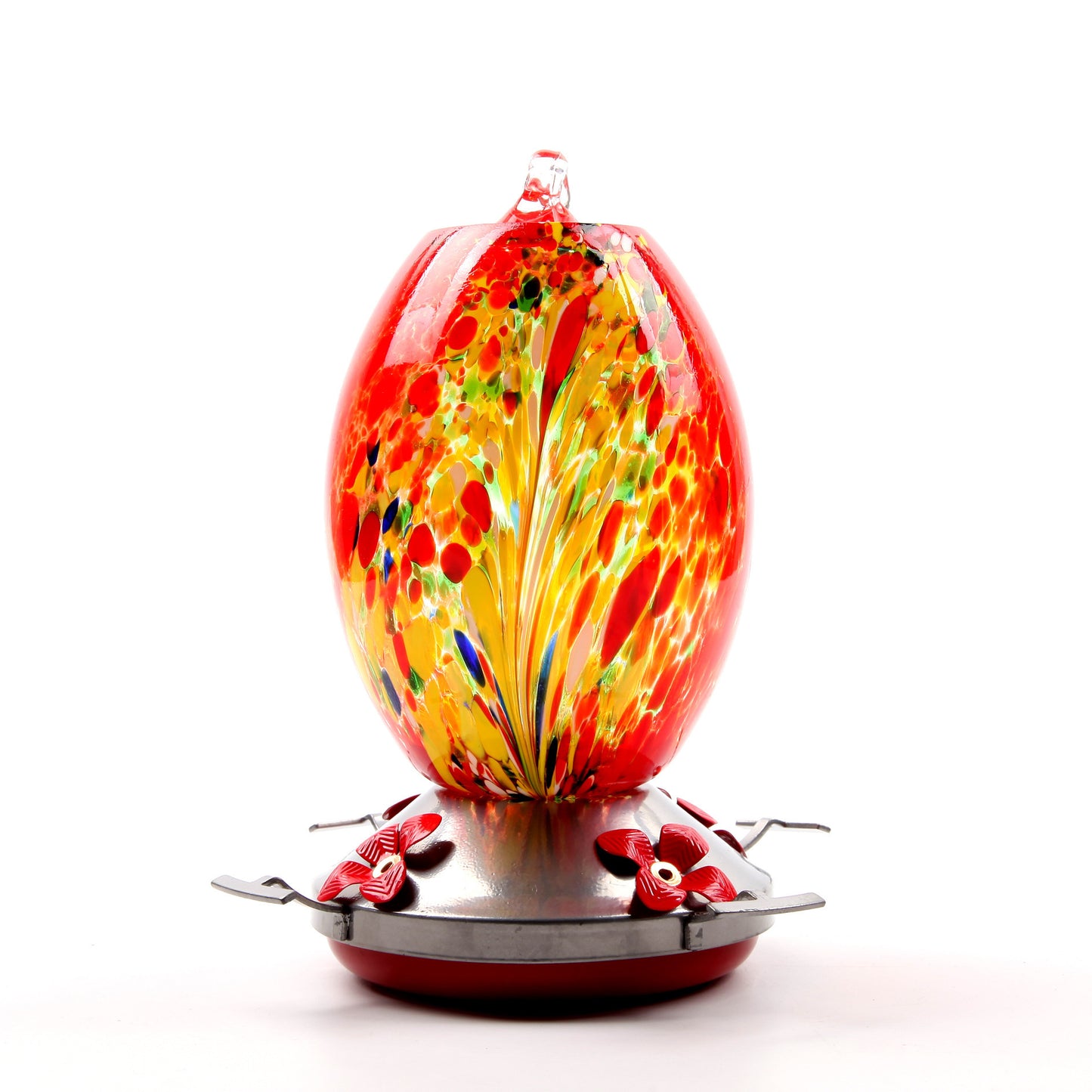 Stained Glass Hummingbird Water Feeder with Ant-Proof Hook