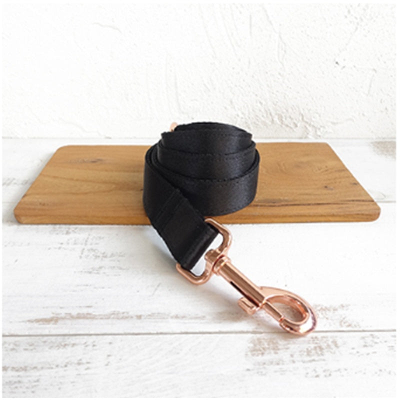 Stylish Black Dog Collar with Personalization