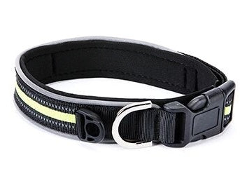Thick Neoprene Pet Collar with Velcro and Luminous Features