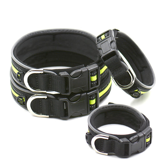 Thick Neoprene Pet Collar with Velcro and Luminous Features