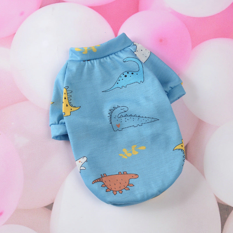 Cartoon-Themed Pet Clothes for Small Dogs in Spring & Autumn