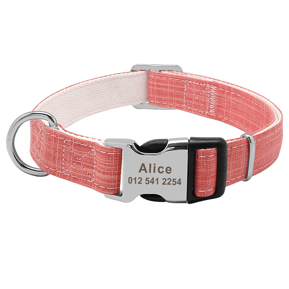 Durable Dog Collar with Identification Tag