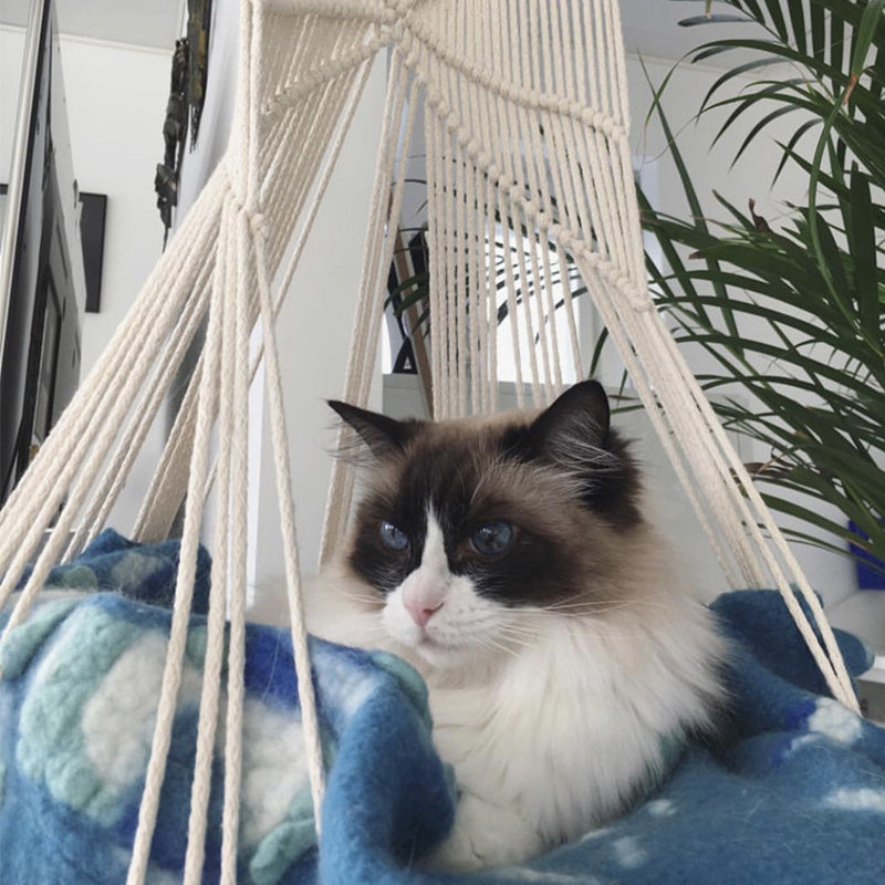 Handcrafted Macrame Pet Swing