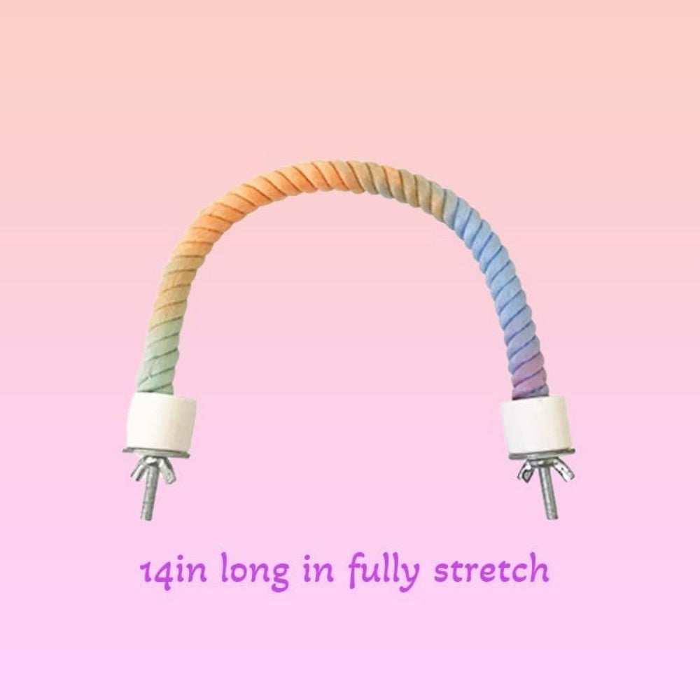 Gradient Bird Perch Stand with Bendable Rope