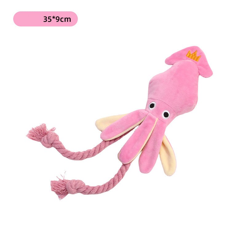 Cute Squid Plush Toy For Dogs