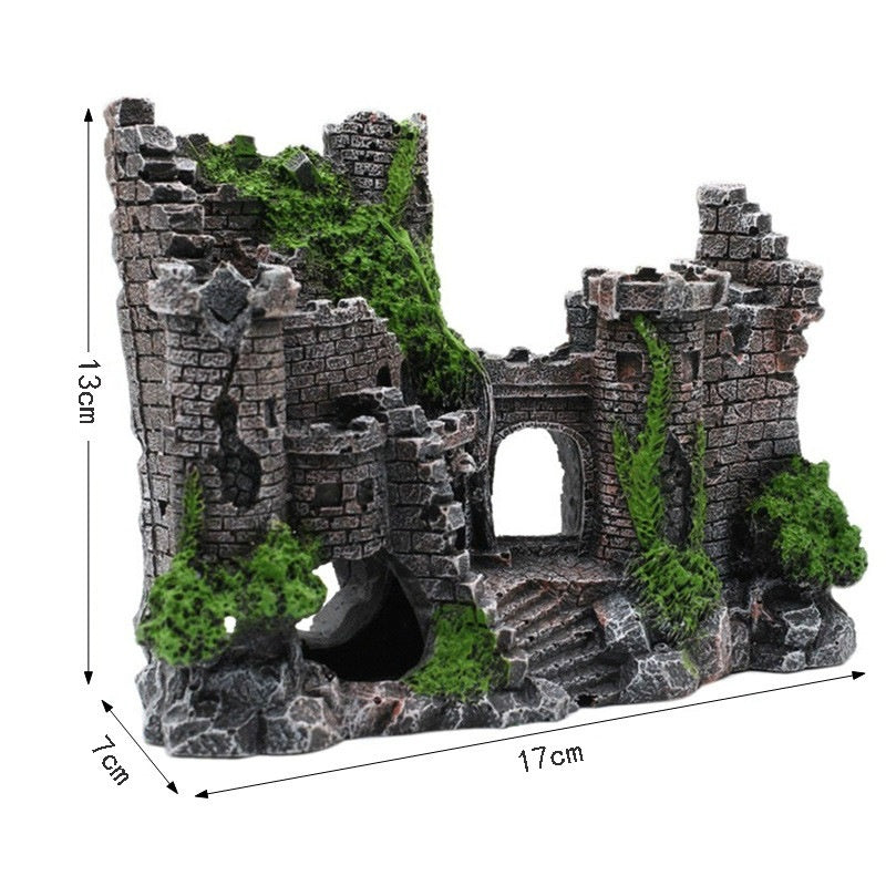 Aquarium Resin Castle Ornament