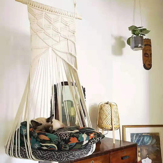 Handcrafted Macrame Pet Swing