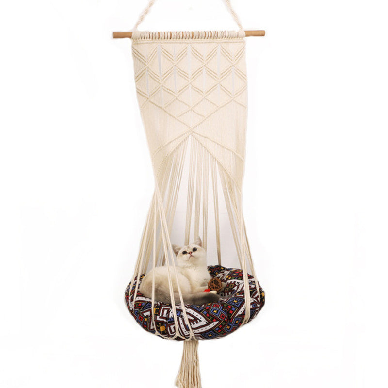 Handcrafted Macrame Pet Swing