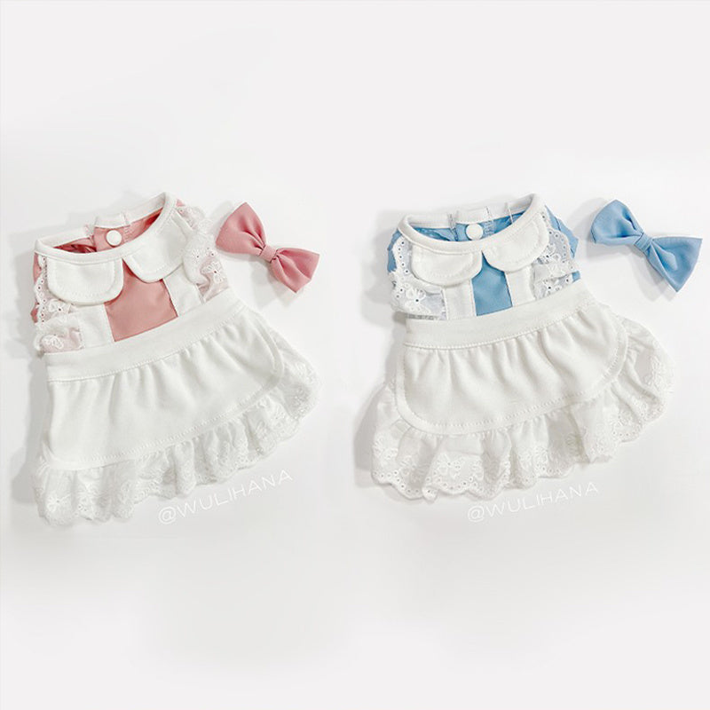 Maid-Style Lace Dress for Pets