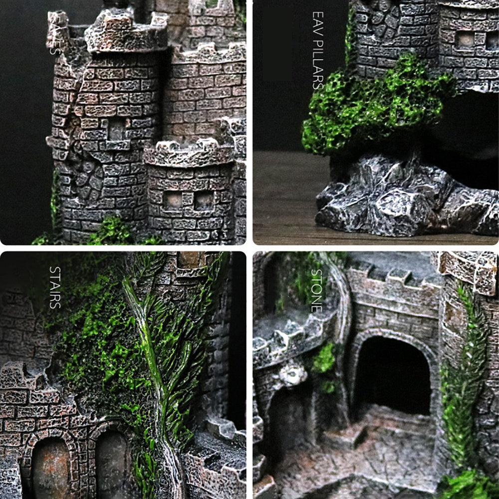 Aquarium Resin Castle Ornament