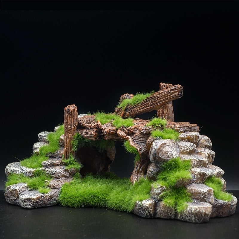 Resin Landscape Stone Aquarium Decoration