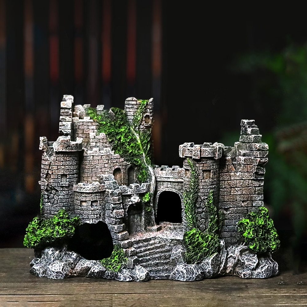 Aquarium Resin Castle Ornament