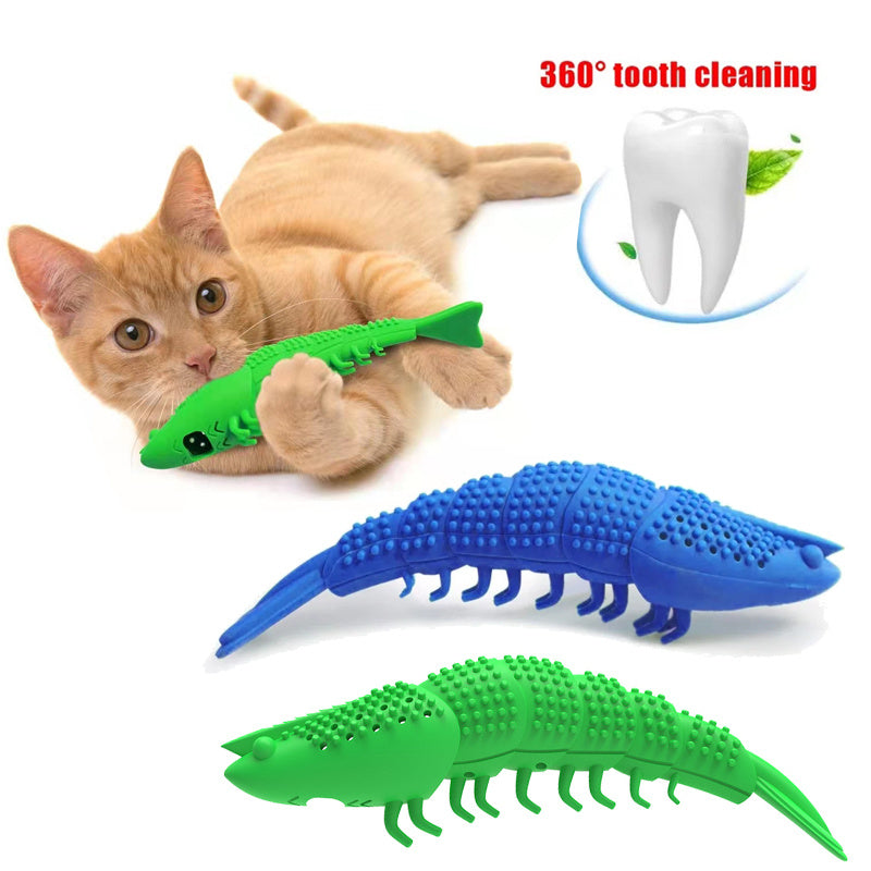 Cats 360 Degree Teeth Cleaning Toy Interactive Games Rubber Toothbursh Chew