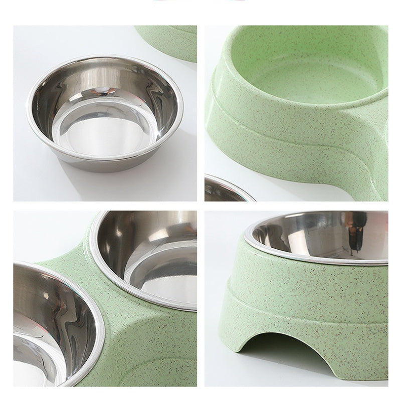 Stainless Steel Pet Feeder with Dual Bowls