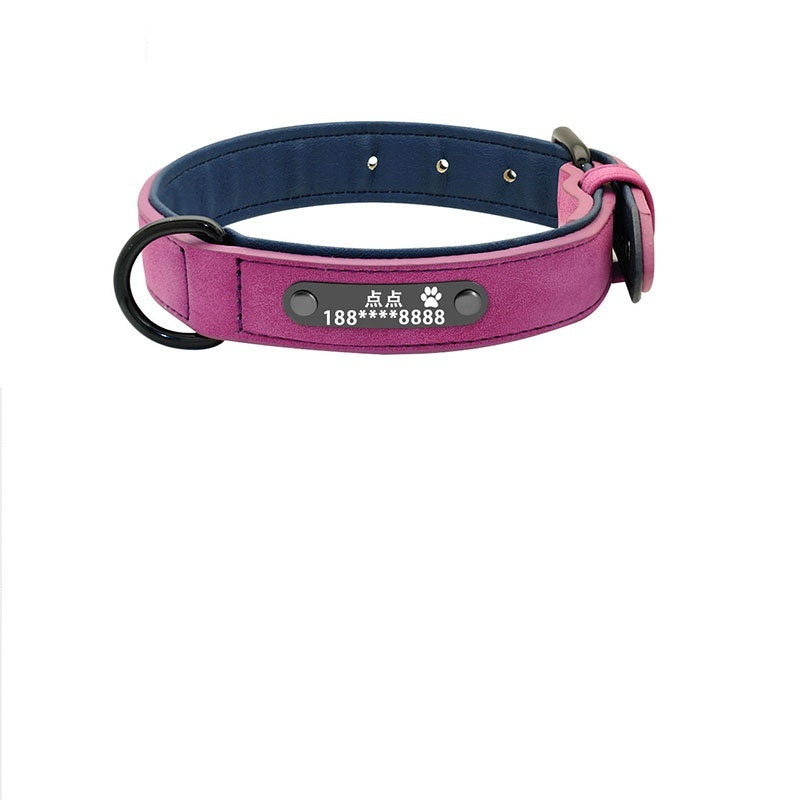 Personalized Anti-Lost Dog Collar with Engraved Lettering