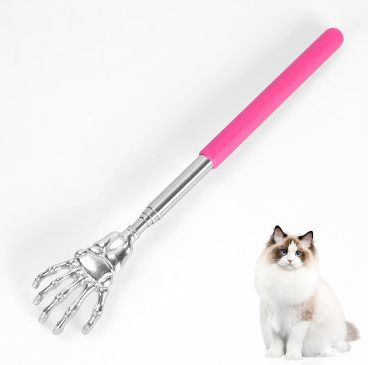 Telescopic Cat Teaser Wand with Grooming Comb for Pets