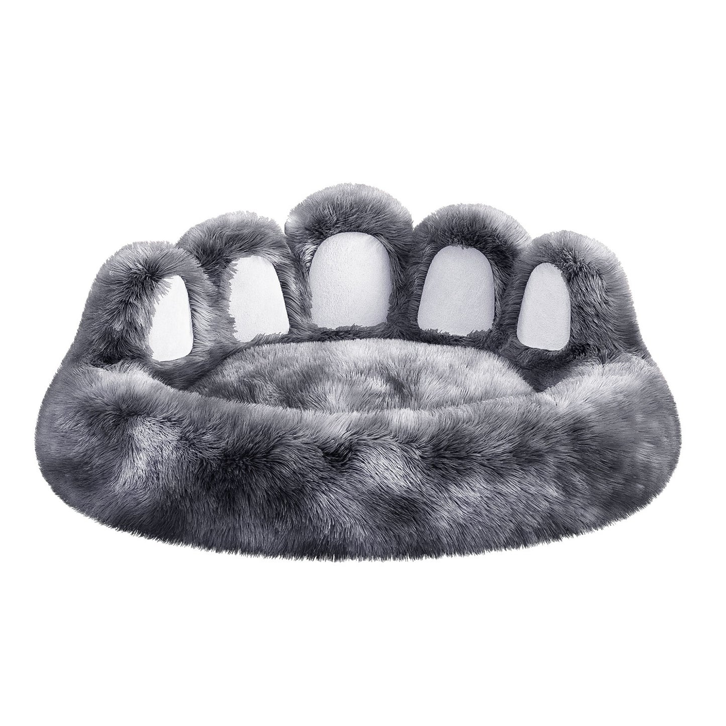 Cozy Plush Paw Print Dog Bed
