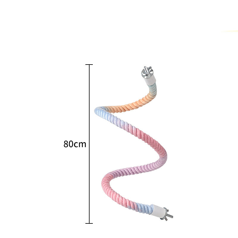 Gradient Bird Perch Stand with Bendable Rope
