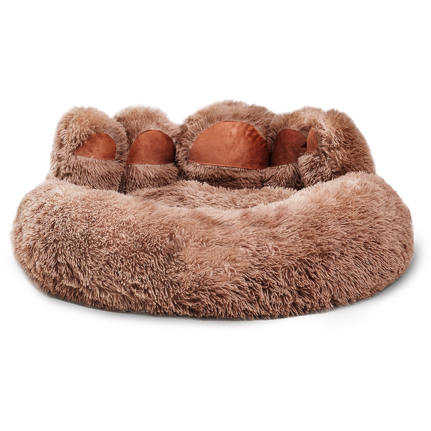 Cozy Plush Paw Print Dog Bed