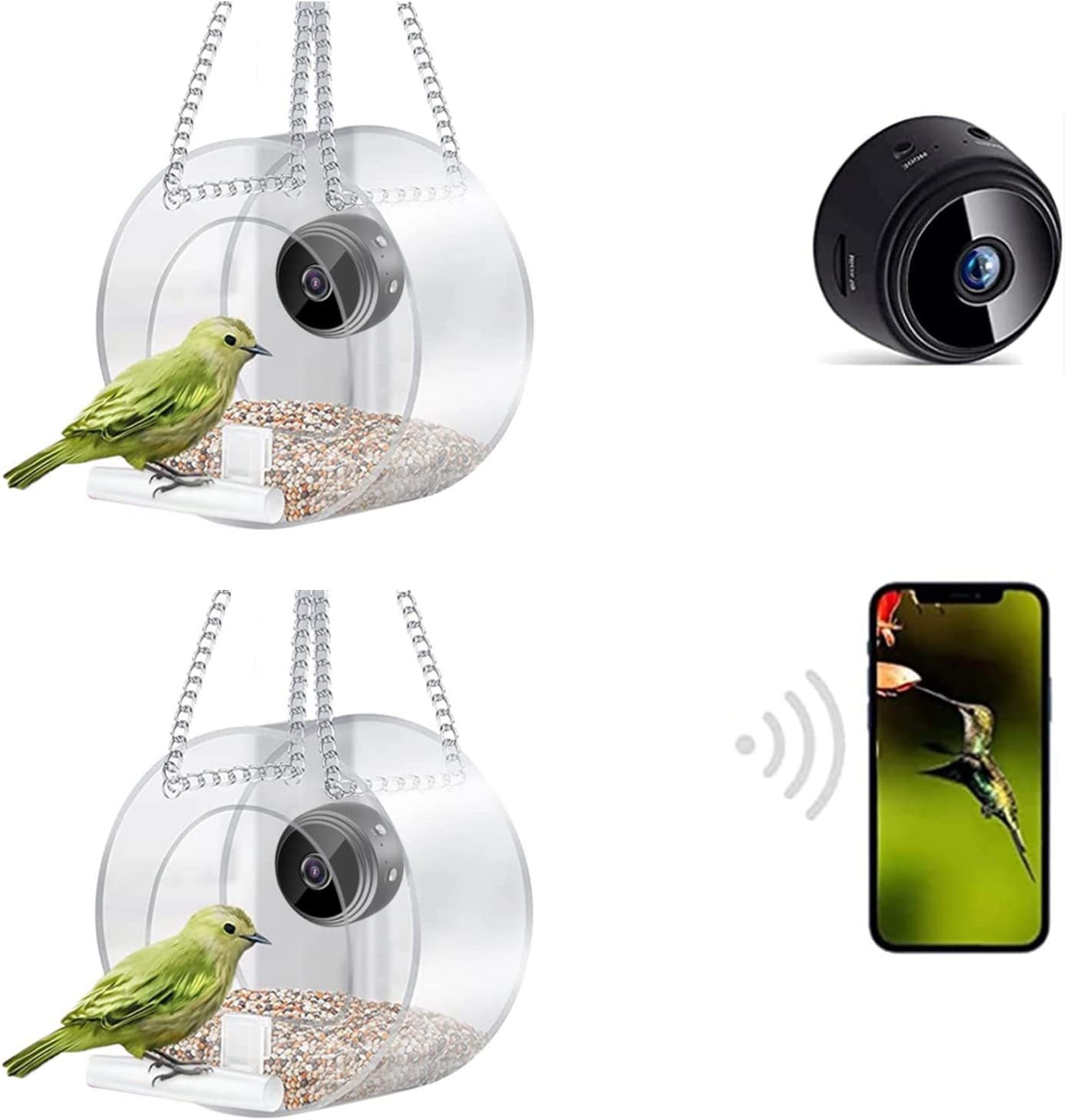 Outdoor Pet Feeder with HD Camera and Real-time Monitoring