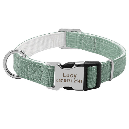 Durable Dog Collar with Identification Tag
